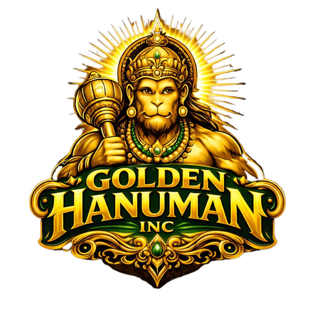 Golden Hanuman Inc. — figurative emblem in gold and emerald
